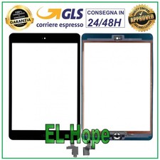 TOUCH PER APPLE IPAD MINI 2 WIFI 3G A1489 A1490 A1491 VETRO NERO + TASTO HOME