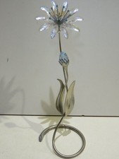 SOPRAMMOBILE in metallo colore argento Swarovski ORIGINALE Paradise Fiore 24 Cm