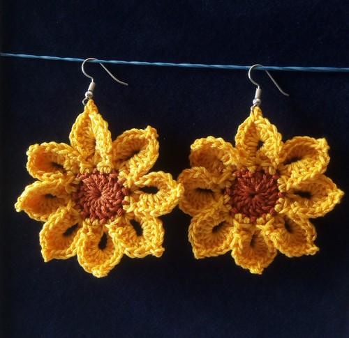 Orecchini girasole margherita - orecchini, girasole/margherita