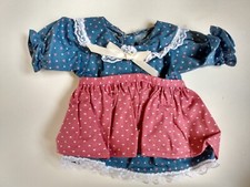 Grembiule vestito cavolo toppa bambini cuore vintage anni 80 outfit solo vestiti fatti a mano 2p