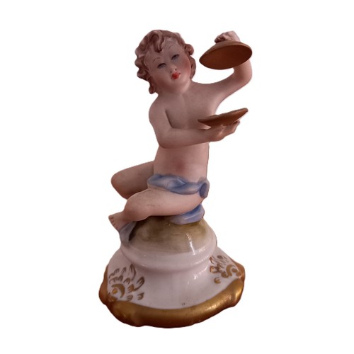 Putto musicante porcellana - putto,