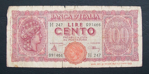 Luogotenenza 100 lire italia - 100,