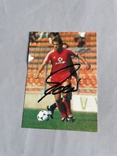 NORBERT EDER († 2019) Bayern vice campione del mondo 1986 firmato Commodore card 10x15