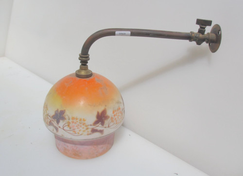 Victorian brass gas wall light - gas,