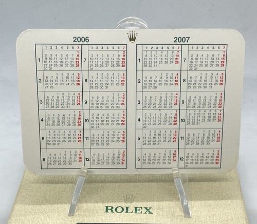 Genuine rolex calendar card - rolex,