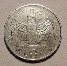 Moneta da 1 lira del 1940 -