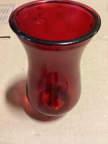 Vaso fiori vetro rosso - da,