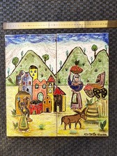 Pannello Ceramica 40x40 Vietri Maioliche Mattonelle Piastrelle A Mano