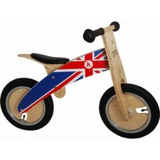 Kiddimoto Curve - Bilanciere in legno Union Jack età 3+
