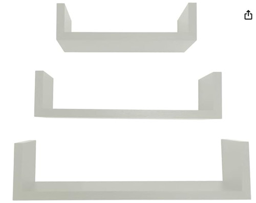 Scaffale galleggiante bianco - scaffale,