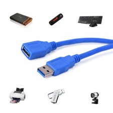 Cavo 1,5/5m USB 3.0 tipo A SuperSpeed prolunga maschio femmina pc dati hard disk