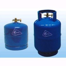 BOMBOLA PER GAS RICARICABILE COMPLETA DI VALVOLE E RUBINETTO DA 2 KG