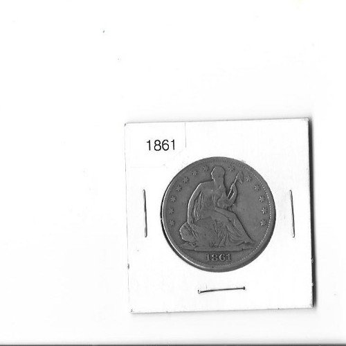 Mezzo dollaro seduto 1861-P