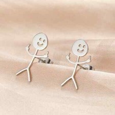 Divertenti orecchini stickman