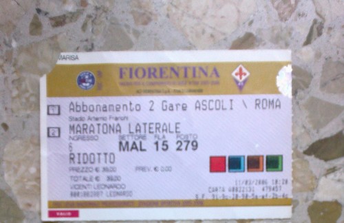 Biglietto abbonamento calcio - biglietto,