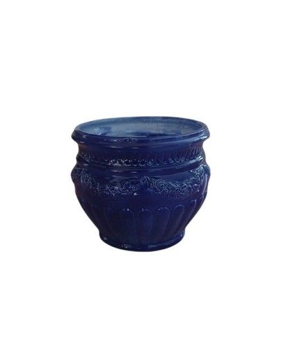 Vaso portavaso blu ceramica - vaso,
