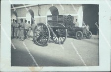 bq290 cartolina fotografica militare  cannone auto militari