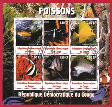 Congo - Pesci - Blocco - usato