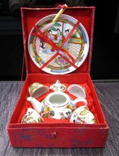 Mini set da tè 4 tazze teiera vassoio in confezione regalo originale Cina Asia vintage