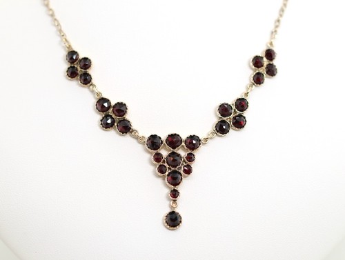 Antico vintage granato argento