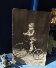 MELDOLA ANTICA FOTOGRAFIA ED. ZACCARIA BAMBINO CON TRICICLO ALBUME FORLI' CESENA