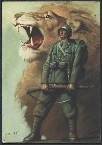 Cartolina boccasile soldato - cartolina,