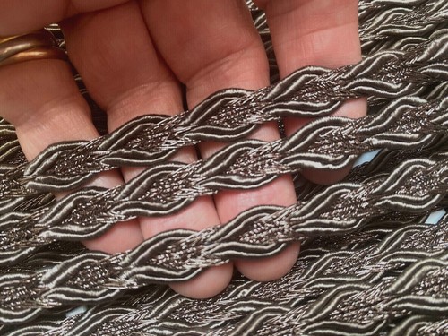 Treccia vintage peltro - treccia, 1/2"