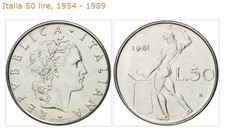 Repubblica italiana lire - repubblica, 50