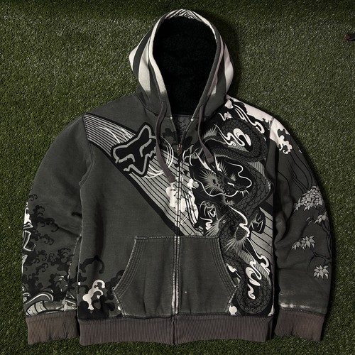 Felpa con cappuccio - zip, fox