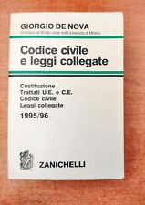CODICE CIVILE E LEGGI COLLEGATE - GIORGIO DE NOVA - 1995 1996 - ZANICHELLI