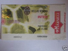 VERONA - INTER BIGLIETTO TICKET 1999/00 SERIE A