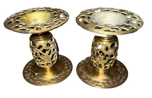 Portacandele vintage ottone - in,