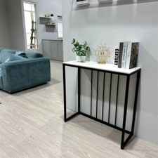 Tavolo consolle stretto marmo bianco soggiorno anticamera consolle nero comò 