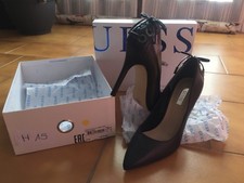 Scarpe Décolleté Pump in pelle nera GUESS Bristol 36 NUOVE con lace up