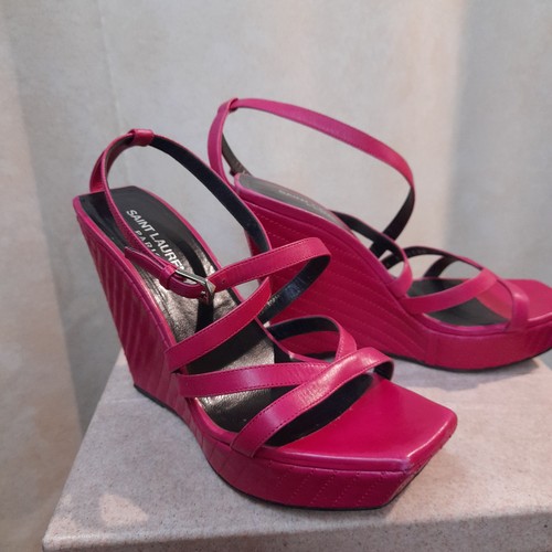 Sandalo fucsia con plateau - fucsia,