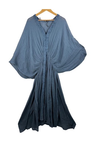 Zara blue kaftan - maxi, cotton