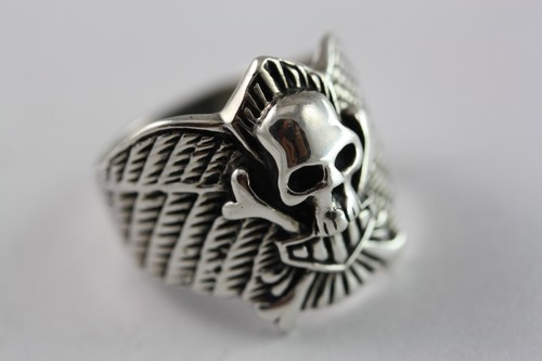 Anello teschio biker classico - teschio,