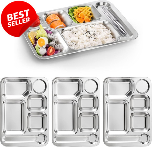 Vassoio diviso acciaio inox - acciaio,