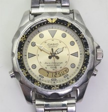 Vtg 1990's Casio Digital & Analog Sports / Dive Watch model AD-520 DM Japan 