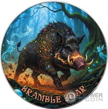 BRAMBLE BOAR Forest Totems Cinghiale 1 Oz Moneta Argento 1$ USA 2025
