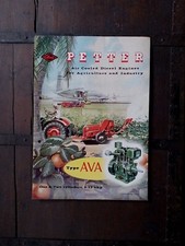 PETTER TYPE AVA ENGINE brochure originale in inglese motori agricoltura 