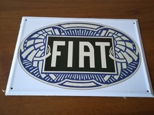 Quadro Targa Pubblicità Fiat Italiana SUPERBA TARGA FIAT METALLO SMALTATO