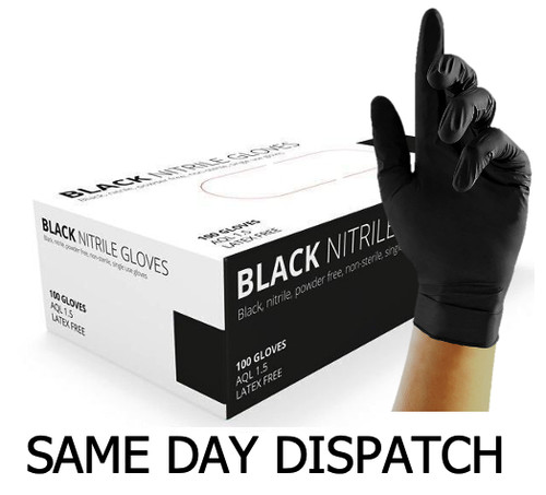 Guanti nitrile nero - guanti,