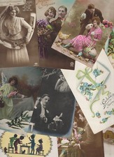 BAMBIMI - AUGURALI - INNAMORATI - lotto di 10 cartoline spedite anni 10 GN1