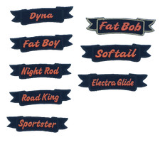 Patch Harley Davidson moto ricamate termoadesive nuove made in Italy 12,5 x 3 cm