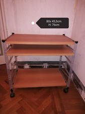 Tavolino per pc in legno con ripiano estraibile