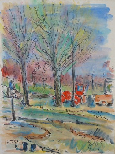 Aquarelle erich trombetta - erich,