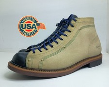 Stivali scimmia tetto portage personalizzati 1892 indaco taglia 12D Charles F. Stead Horween 