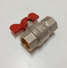 VALVOLA A SFERA FEMMINA-FEMMINA FF LEVA A FARFALLA DA 1/2 POLLICE