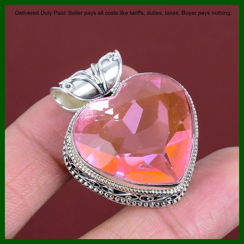 Kunzite rosa naturale argento